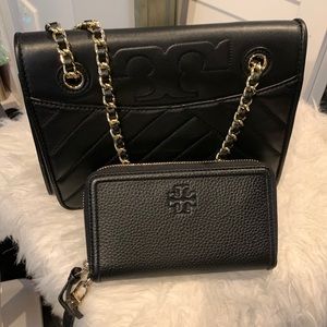 Tory Burch Handbag and wallet.